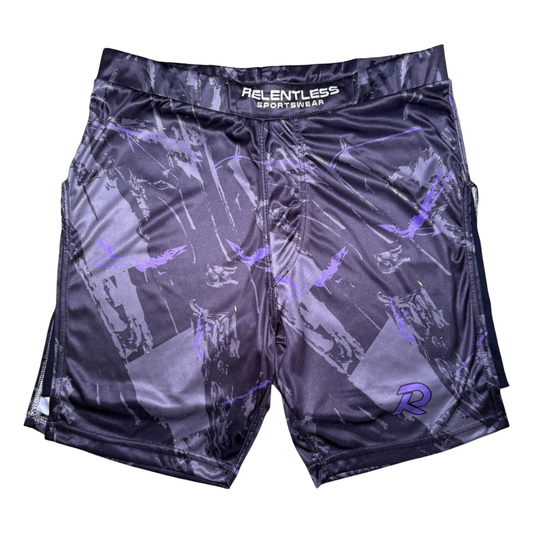 RELENTLESS High-Split Performance Shorts - Royal Purple