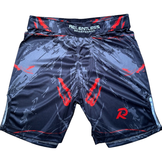 RELENTLESS Short-Split Performance Shorts - Blood Red